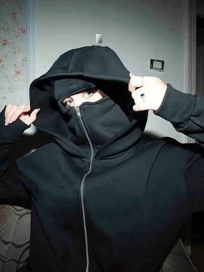 Balaclava Hoodie - Full Zip Streetwear Hoodie